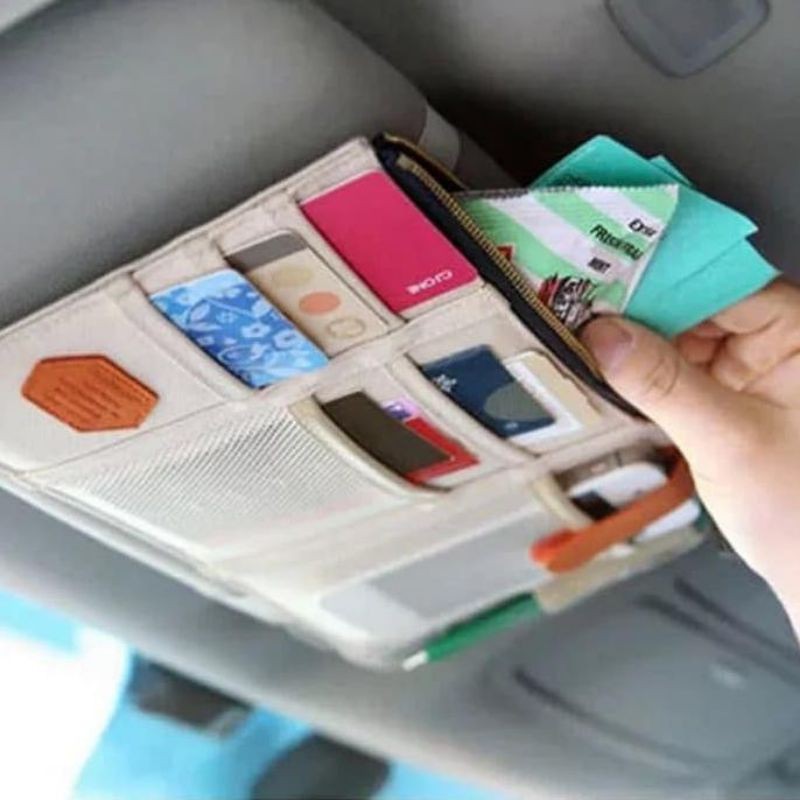 Sun Visor Card And Smartphone Organizer