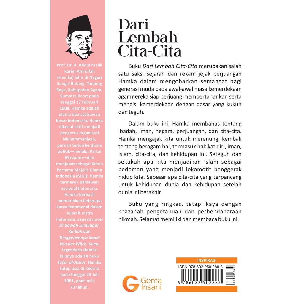 Buku Dari Lembah Cita-Cita - Buya Hamka - Gema Insani 100% Original