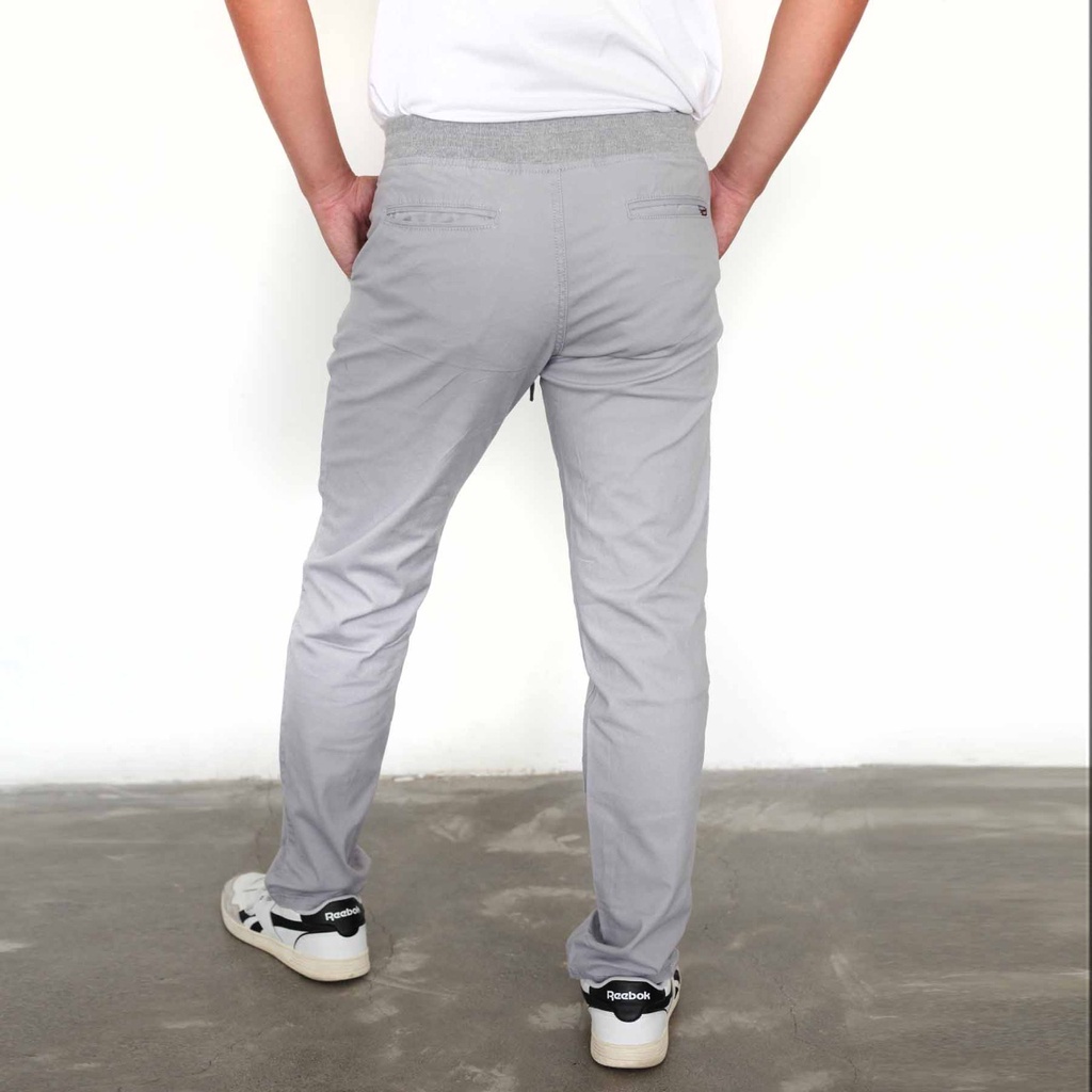 DEVAGO Celana Panjang Pria Katun Chino Stretch  Balin Pinggang reeb Casual Nyaman Keren 27 - 40