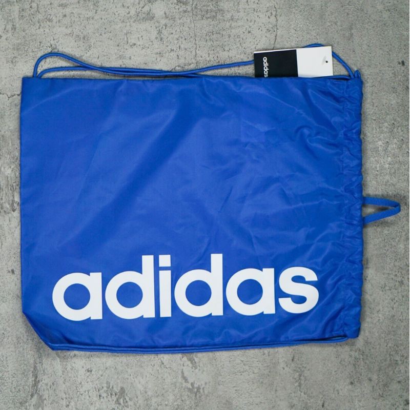 ORIGINAL Tas Sepatu Adidas Gymsack Tas Gym Sack Black White Blue
