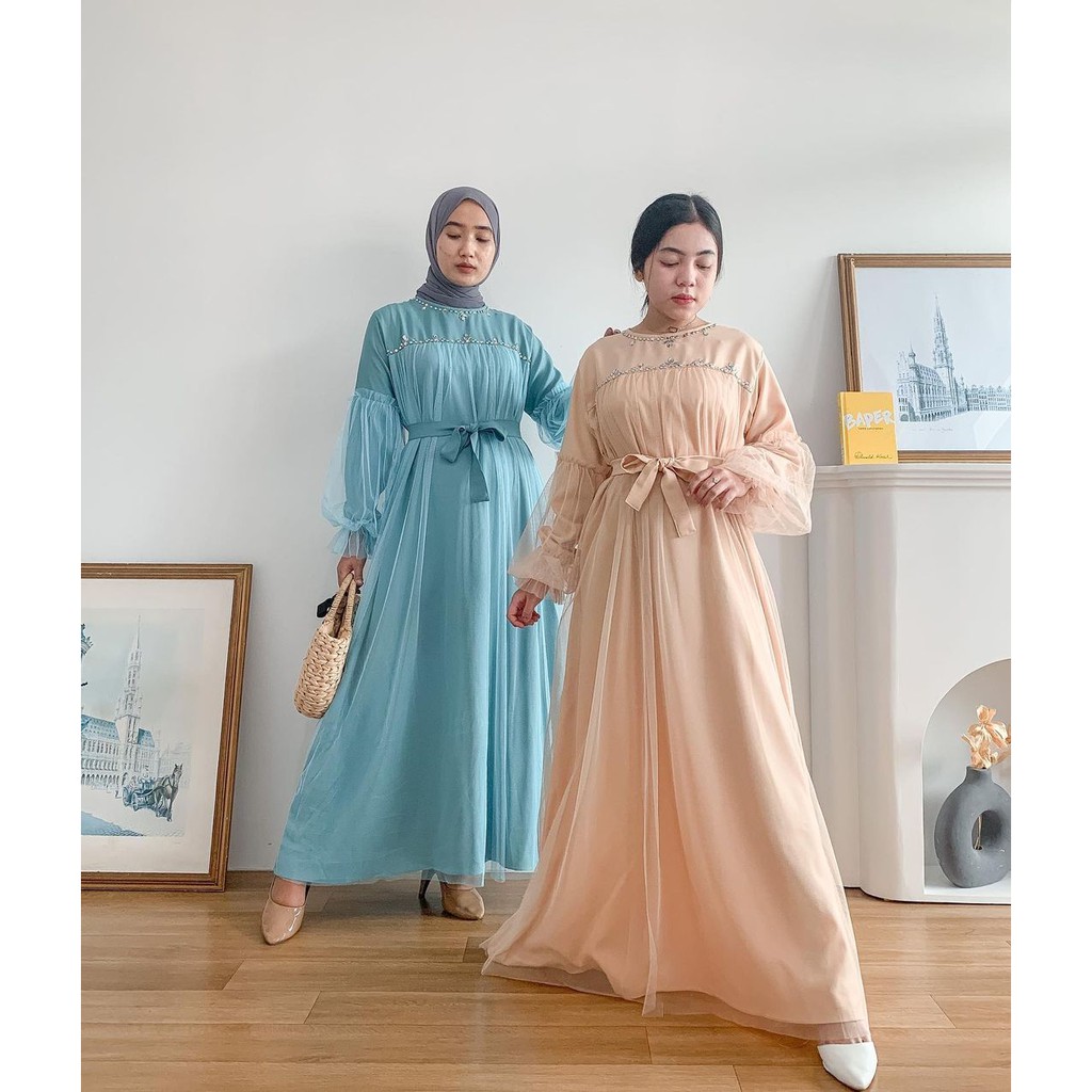 AURELYA BEADS DRESS / DRESS LEBARAN / DRESS MEWAH / DRESS TILE