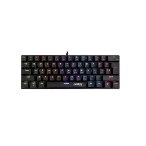 Keyboard gaming jedel wired usb 2.0 mechanical 60% 61 keys mini rgb TKL for pc laptop KL-60c