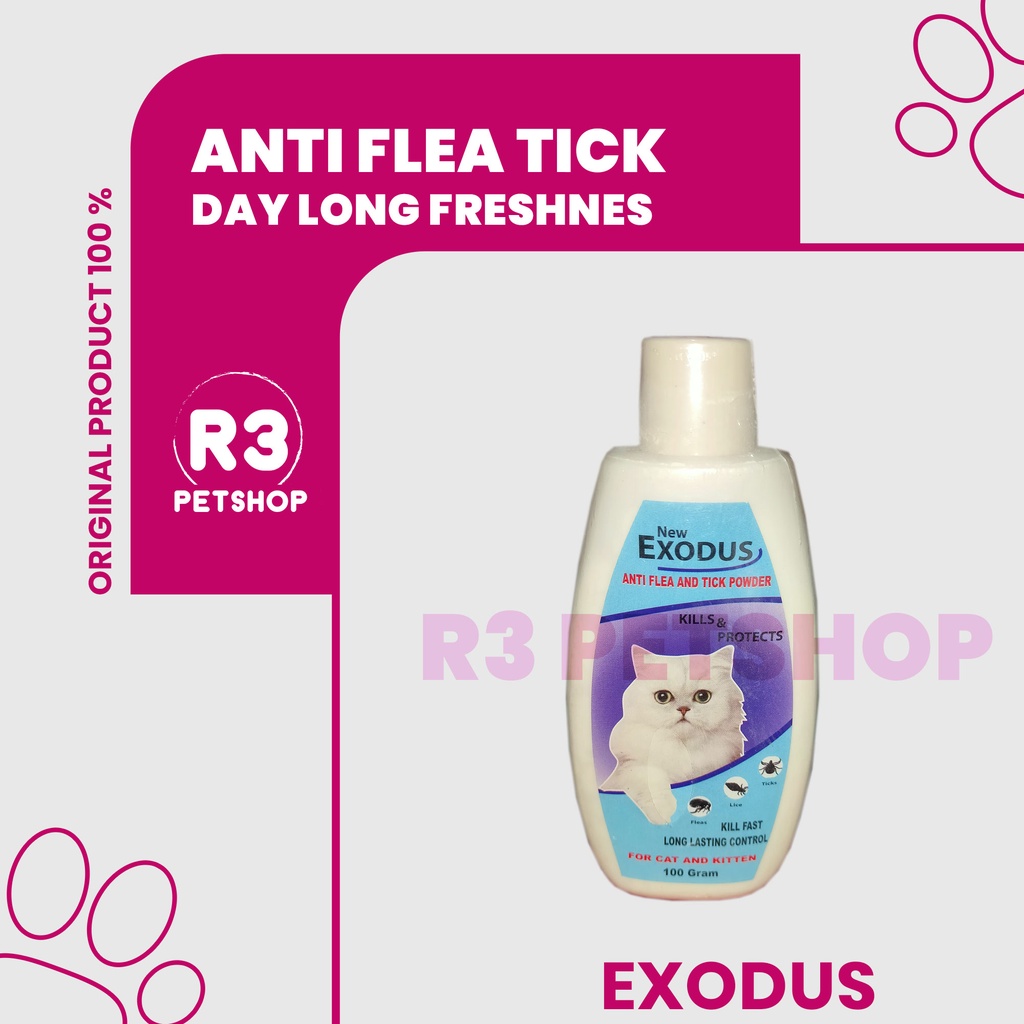 Bedak wangi untuk Kucing EXODUS 100gr - Anti Flea dan Tick ( anti kutu )