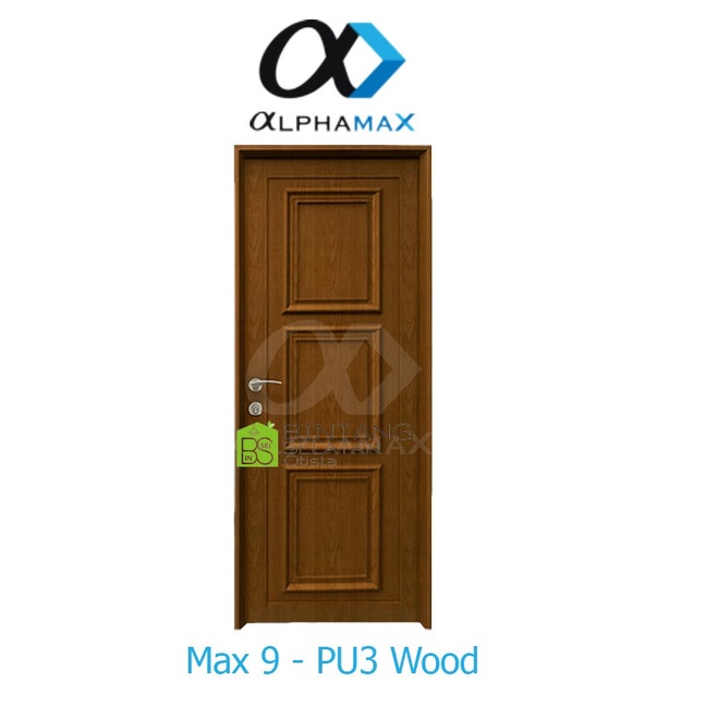 PINTU KAYU ALPHA MAX VINTAGE DOOR MAX 9 PU 3 WOOD