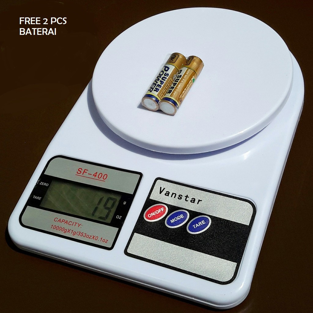 Timbangan Dapur Digital Electronik Kitchen Scale SF400 free baterai