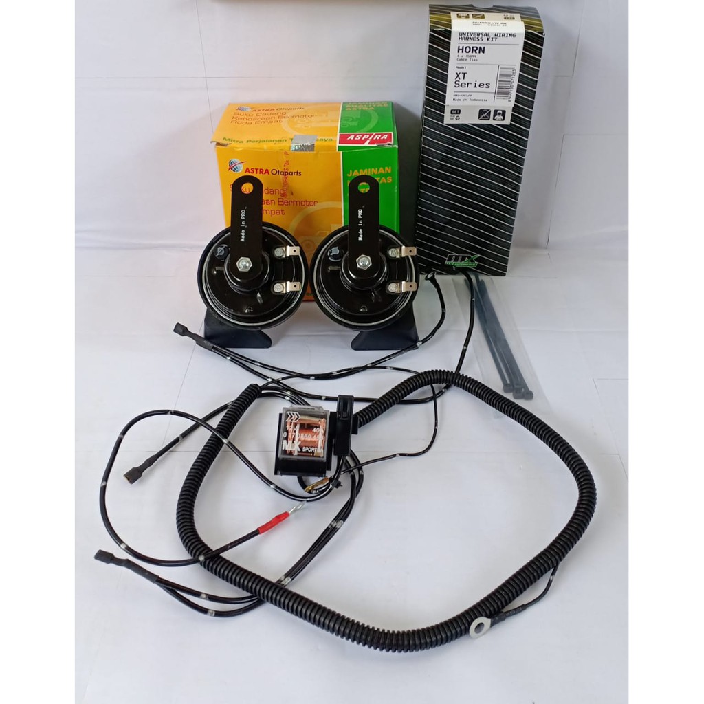 PAKET KLAKSON KEONG ASPIRA 11-12VHSK-80HL - RELAY KLAKSON SET MX