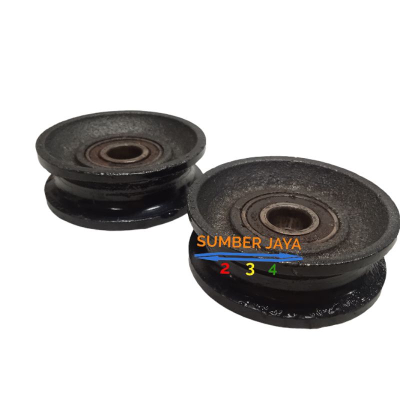 RODA PAGAR BESI 3 INCH ATAU 7 CM HITAM