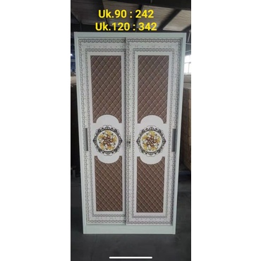 Lemari Baju motif batik cantik uk standar / jumbo 2 pintu geser (khusus wil. palembang)