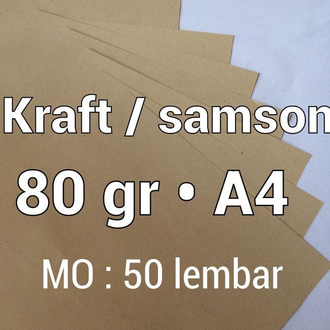 

kertas samson | 80 gr | A4 | kraft | brown | paper
