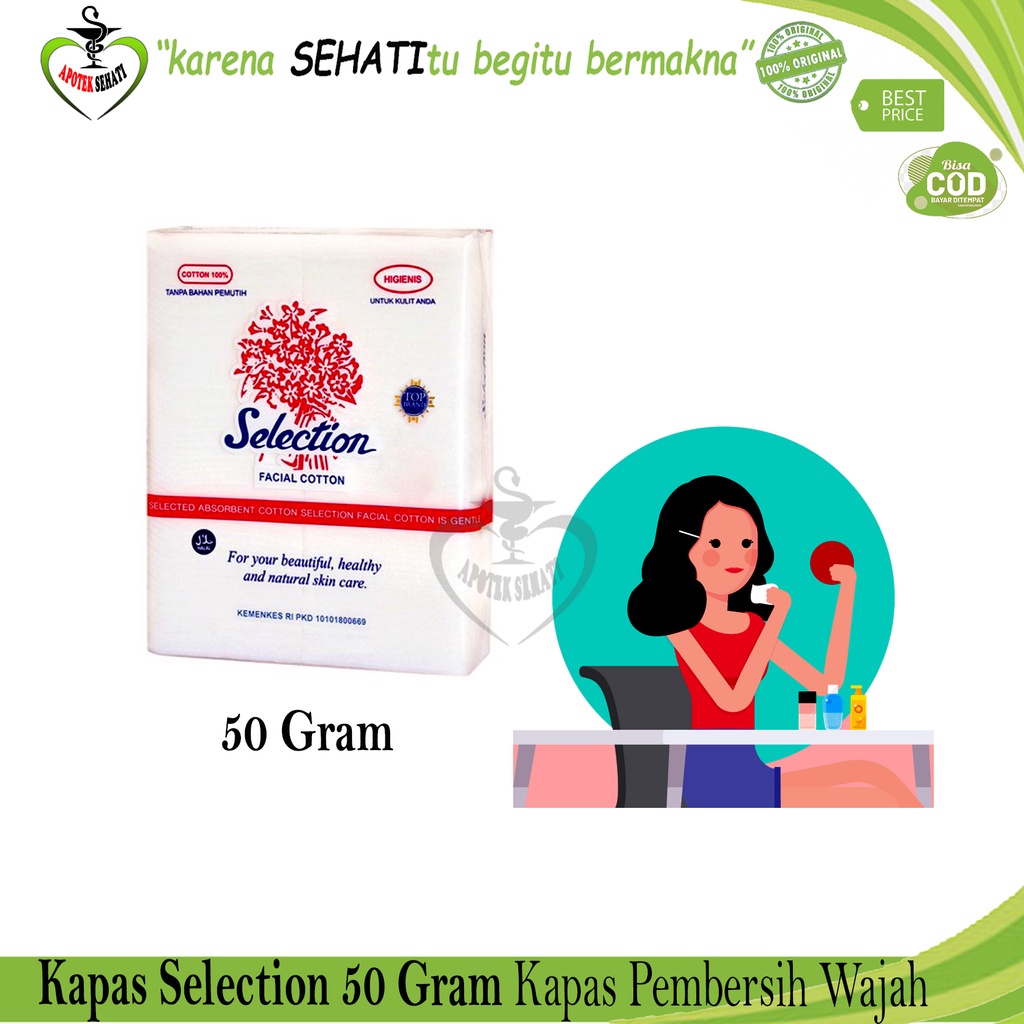 Kapas Selection Kapas Sobek Pembersih Wajah Kecantikan Facial Cotton