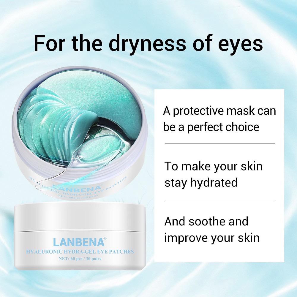 LANBENA Hyaluronic Acid Hydra-gel Eye Mask/Patches - Masker Mata Melembabkan Anti-kerut Anti-Aging Hapus Kantung Mata