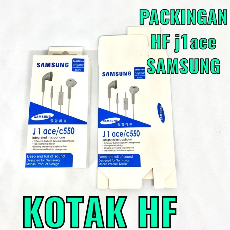 PACKINGAN HANDSFREE SAMSUNG S4 J1ACE J5 C550 HS330 KOTAK HF IMPORT BAHAN ORI NILAI JUAL TINGGI