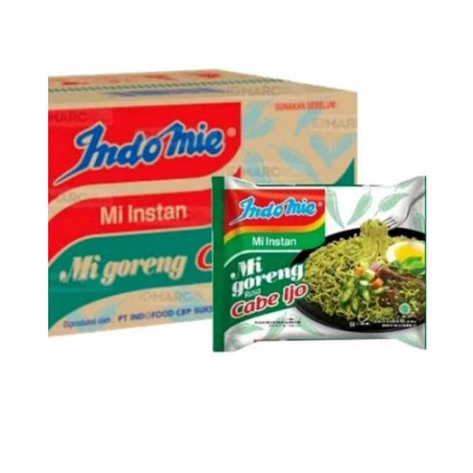 Indomie Goreng Cabe Ijo 1 dus Isi 40 Cabe Hijau