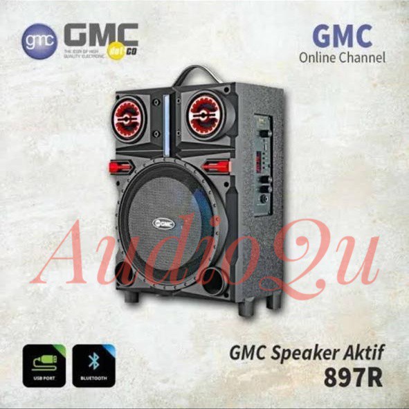 Speaker Portable GMC 897 R / GMC 897R 8inch Free Mic
