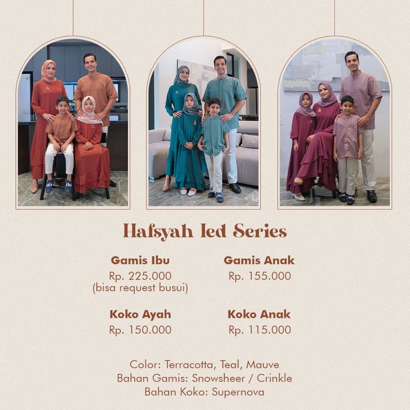 HAFSYAH KHUSUS ANAK BAJU LEBARAN FAMILY SET TUNIK IBU ANAK PEREMPUAN KOKO AYAH ANAK LAKI LAKI