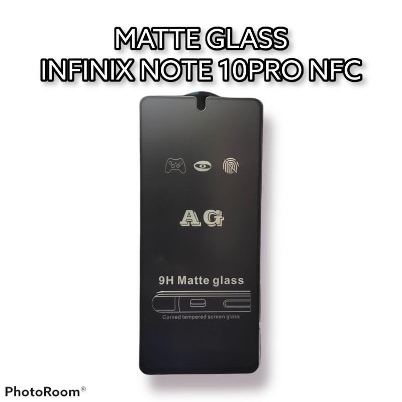infinix note 10pro nfc tempered matte glass glare anti minyak anti silau licin full cover screen pro