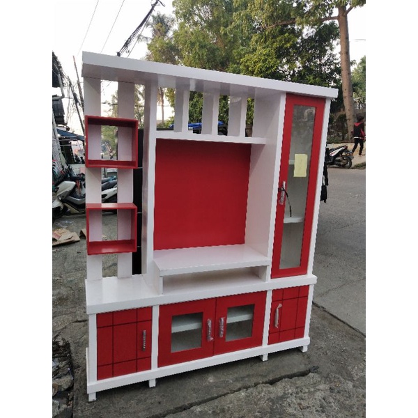 bufet tv meja tv rak tv minimalis tinggi ukuran -+ 160x45x200