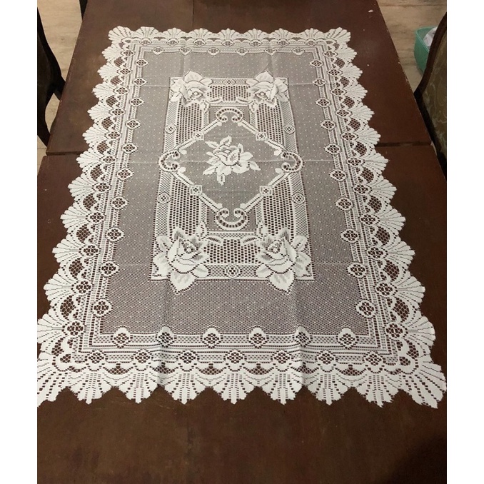 Taplak meja tamu bahan kain polos 80x120