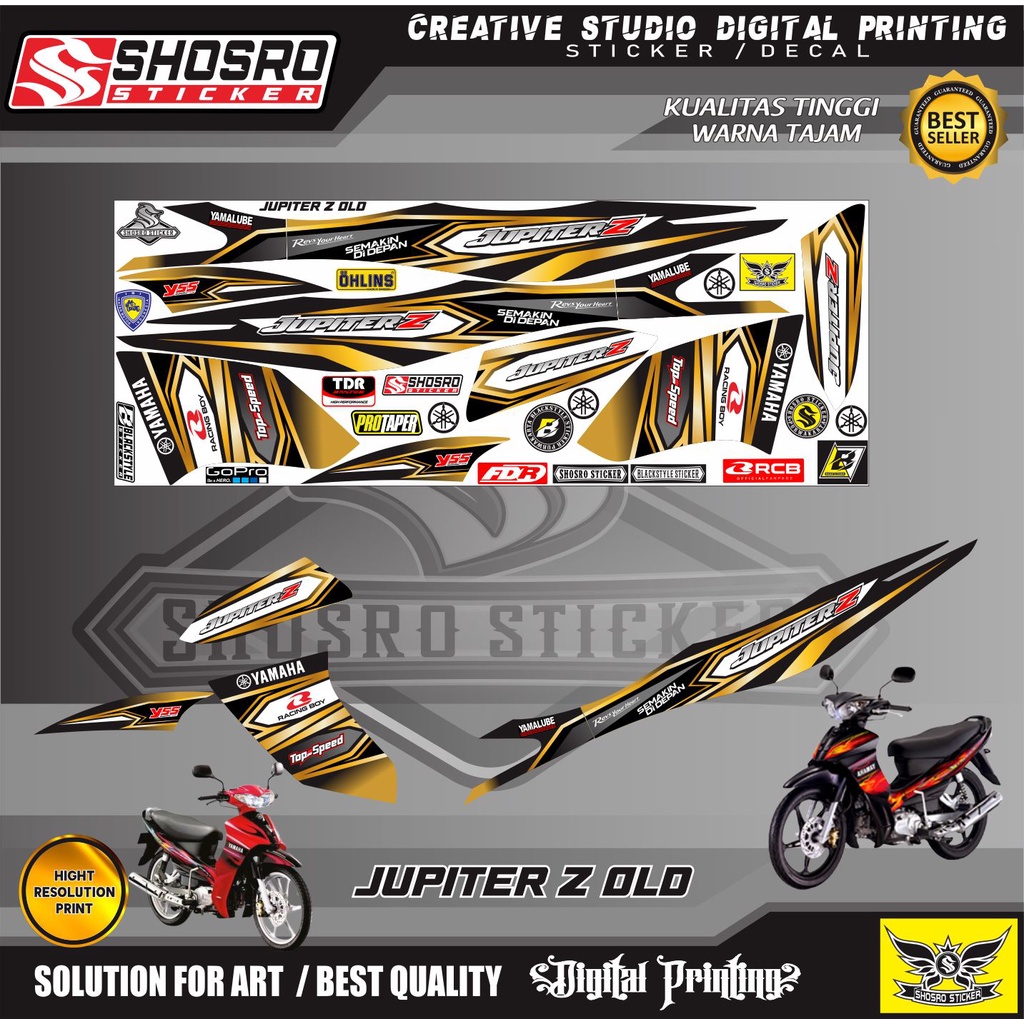 MOTIF VARIASI CUSTOM STRIPING YAMAHA MOTOR JUPITER Z OLD VARIASI MOTIF STIKER BUAT JUPITER LAMA / PO