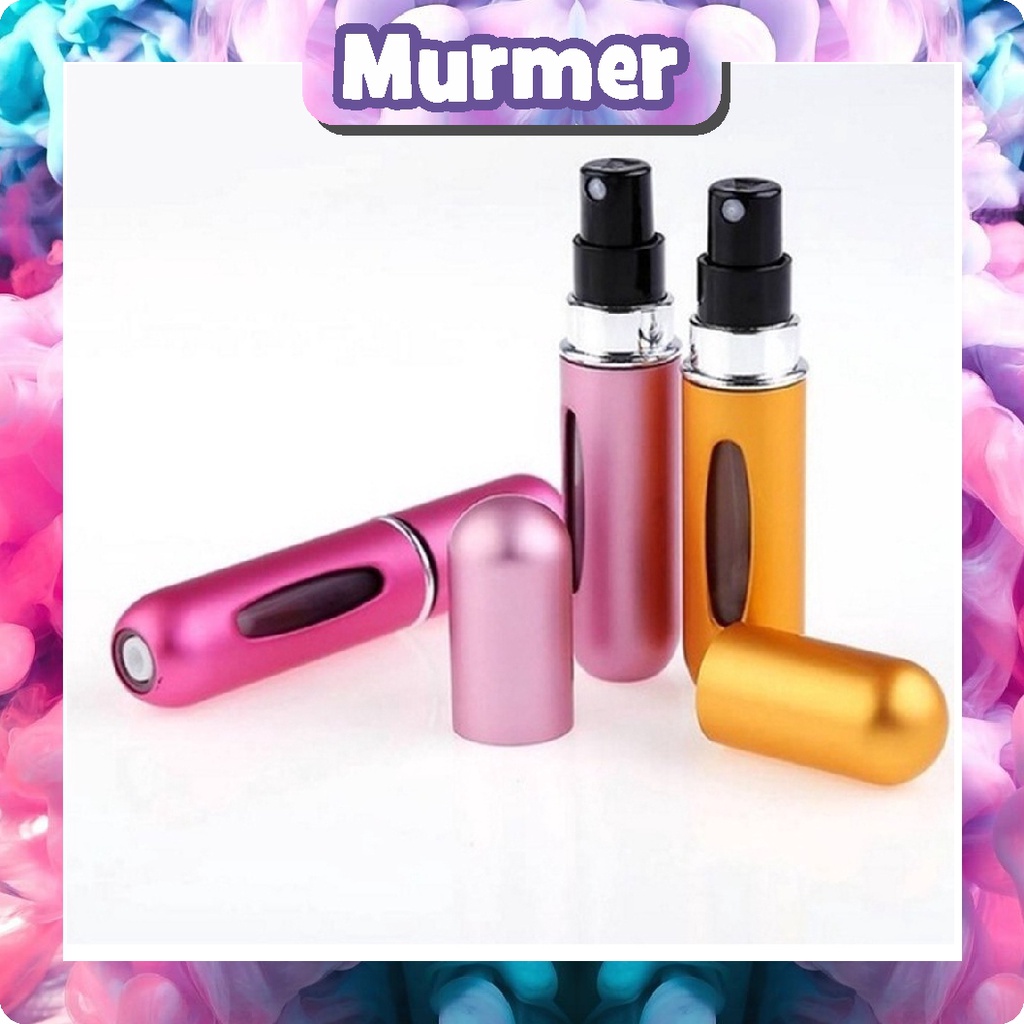 MurmerOfficial BOTOL PARFUM MINI 5ML TRAVEL ALUMINIUM BOTOL SPRAY REFILLABLE R607