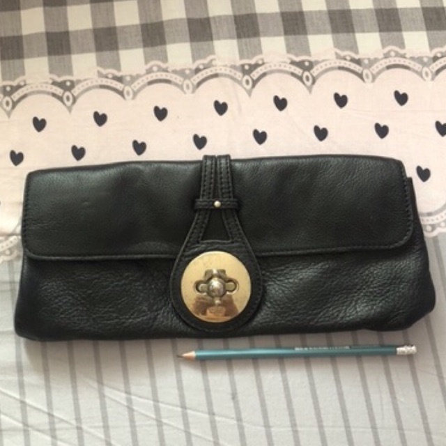 Pouch Chloe authentic asli original preloved second dompet pesta kulit leather