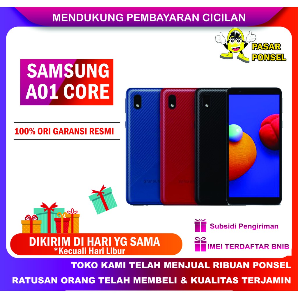 HP SAMSUNG GALAXY A01 CORE 1/16GB GARANSI RESMI TERMURAH SESURABAYA