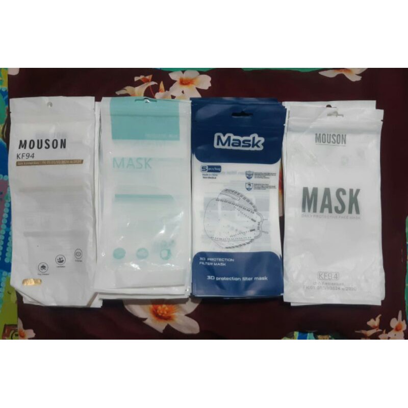 Plastik klip Masker KF 94 harga 5 pcs