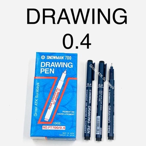 

SPIDOL DRAWING SNOWMAN 0.4 / Drawing Pen Gambar Snowman FT 700 / FT700 0.4 / 0,4