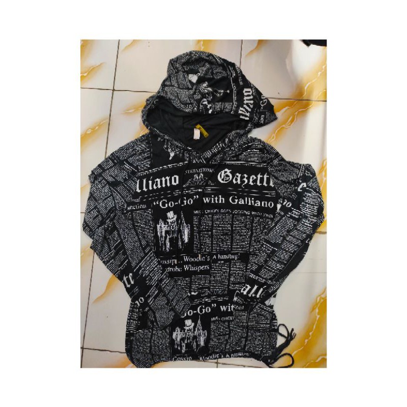 Hoodie John Galliano Black Gazette