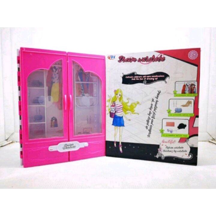 Mainan Lemari Baju Berbie Wardrobe Berbie Mainan Anak Berbie Lemari MURAH