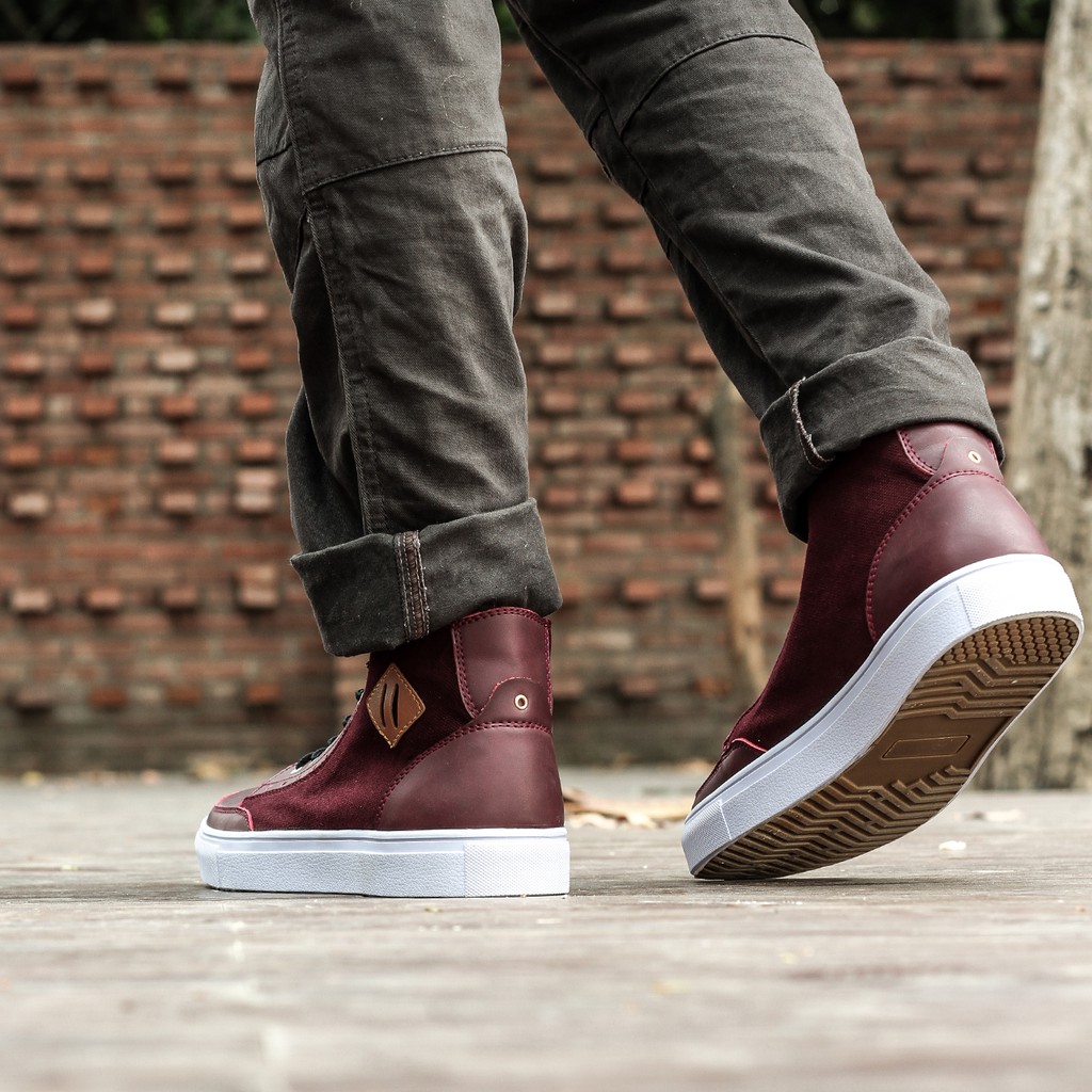 ARIZONA MAROON |FORIND x Lvnatica| Sepatu Vintage Klasik  Pria/Cowok/Men - Boots Original Footwear