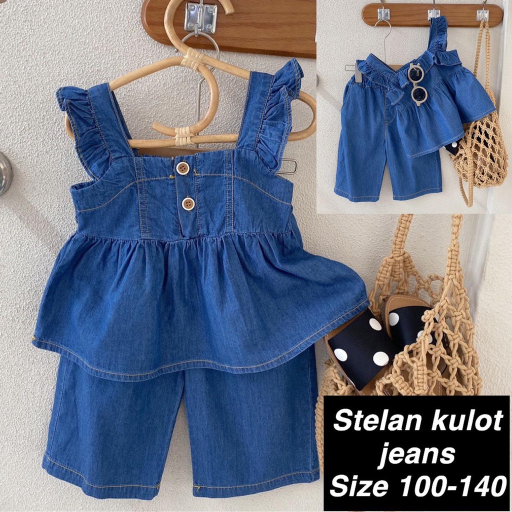 (LOLI-JKT) BS-300 STELAN ANAK CEWEK KULOT WITHOUT LENGAN SIZE 100-140