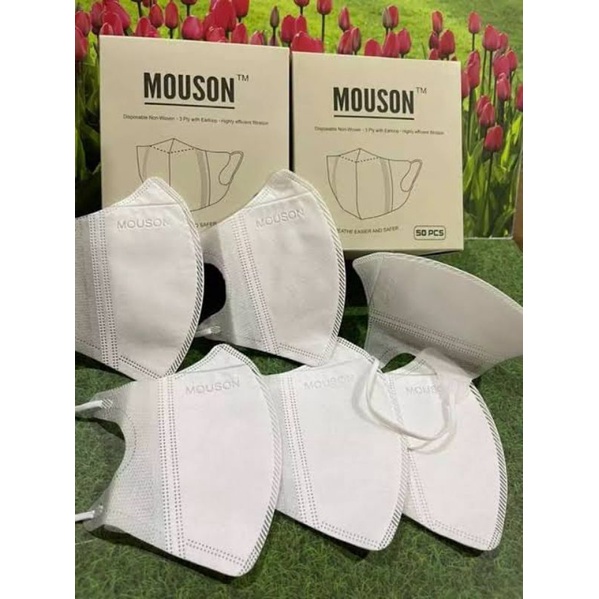 Masker Duckbill Mouson Hitam / Duckbill Mouson Putih isi 50 pcs