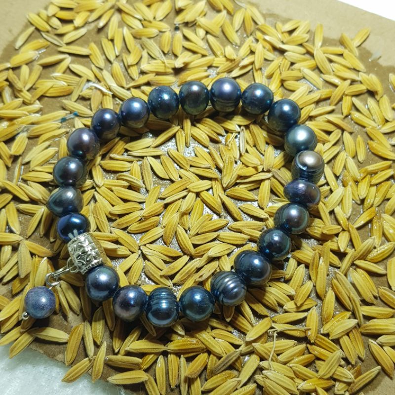 Gelang Mutiara Hitam Air Tawar Asli Original