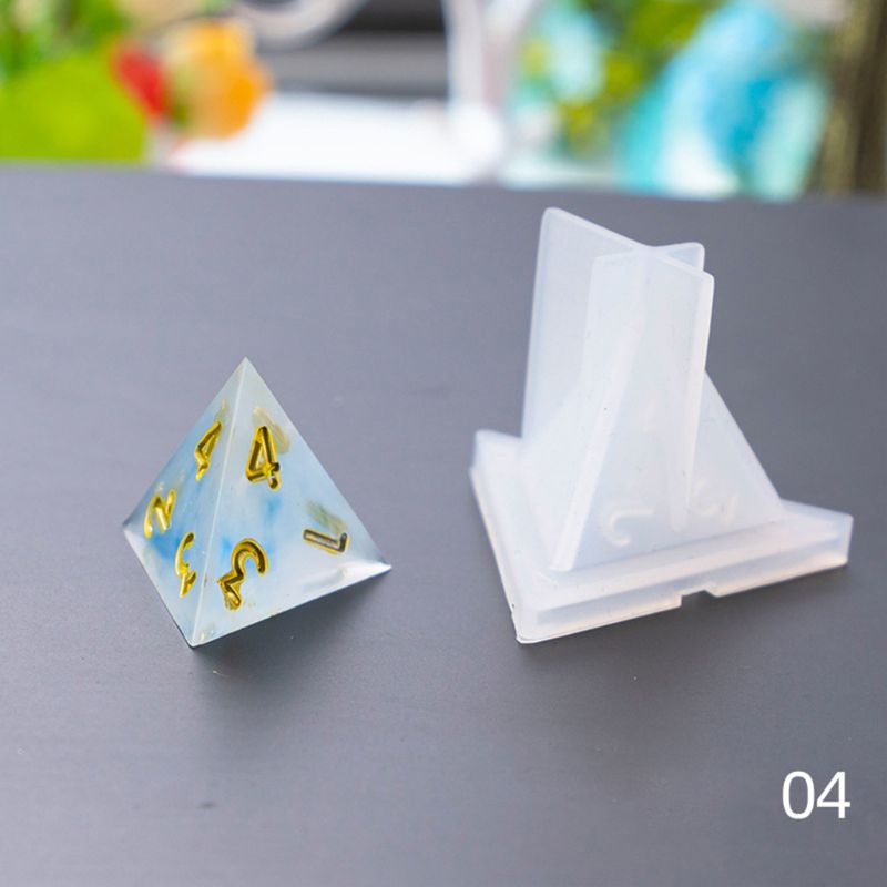 SIY  Dice Fillet Square Triangle Dice Mold Dice Digital Game Silicone Mould