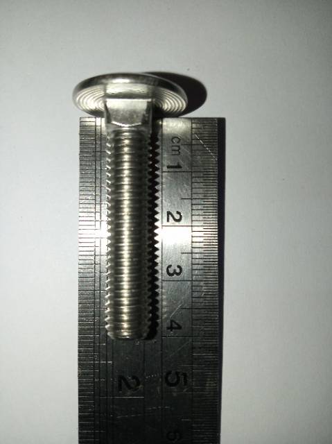 Baut bemper M8 x 40 (4cm) stainless 304, cariaghe bolt, baut cb