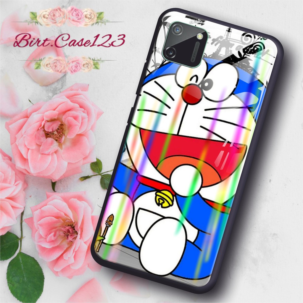 back case glass aurora DORAEMON Realme C1 C2 C3 U1 2 2 Pro 3 Pro 5 5i 5s Pro 6 Pro X Xt C11 BC1685