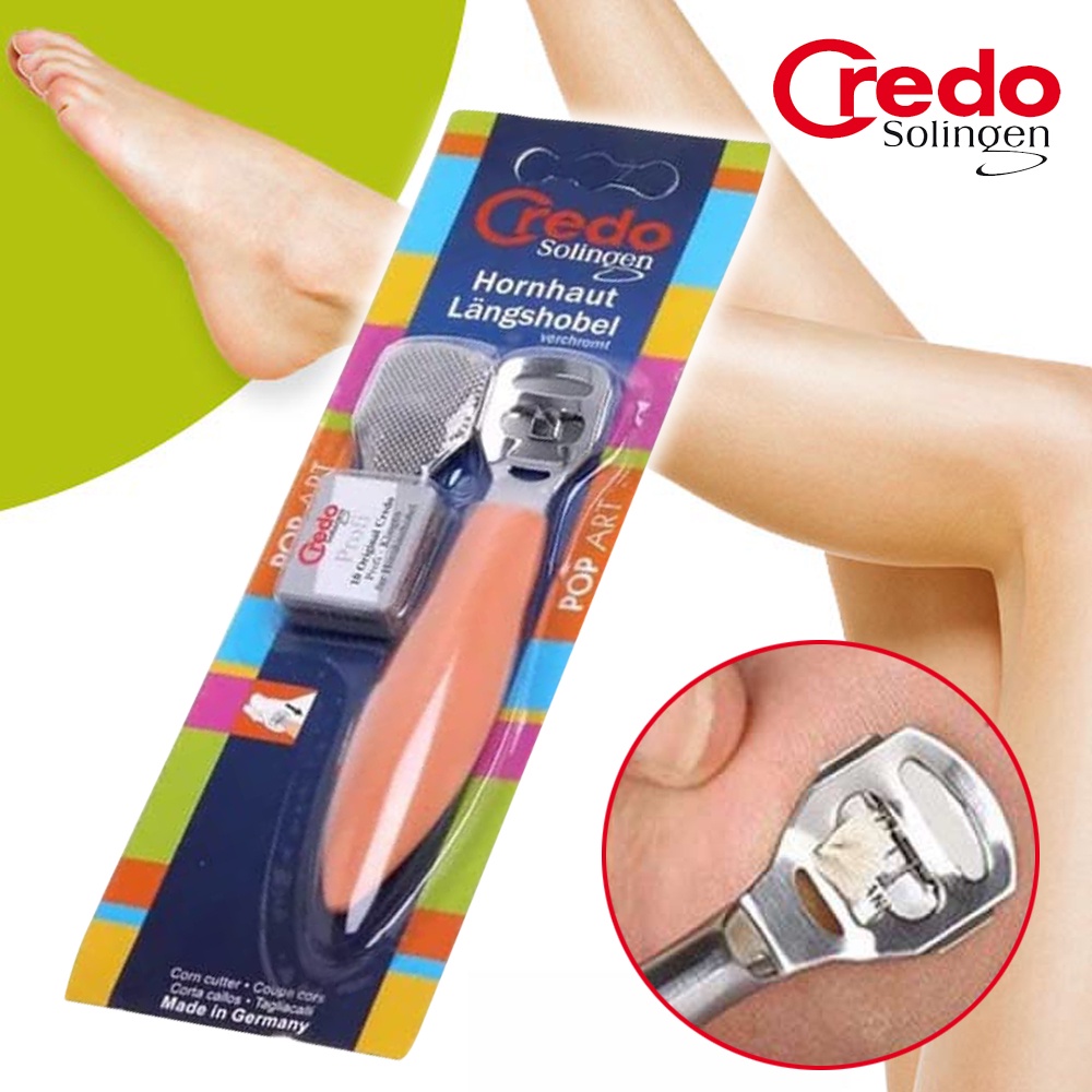 Alat Pembersih Kulit Mati Tumit Kaki Silet Kaki Credo Solingen Pisau Untuk Kapalan Tumit Kering Dan Pecah Credo Solingen Credo Pedicure Set