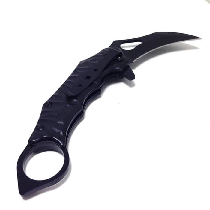 Hot Promo! PISAU LIPAT KERAMBIT BROWNING B65 BLACK FOLDING KNIFE SURVIVAL Baru!