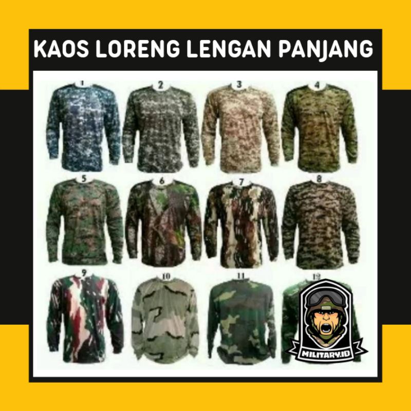 KAOS LENGAN PANJANG ARMY TNI