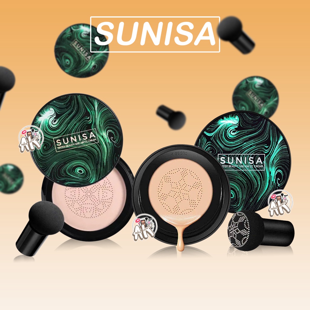 ( PRODUK ORIGINAL ) SUNISA MUSHROOM HEAD AIR COUSHION - CC CREAM - BEDAK ANTI AIR 4.7