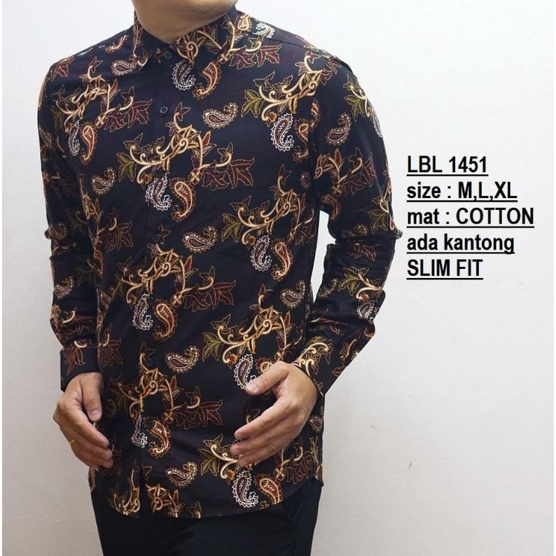 KEMEJA BATIK PRIA SLIM FIT BAJU BATIK BATIK PRIA PREMIUM ACS162