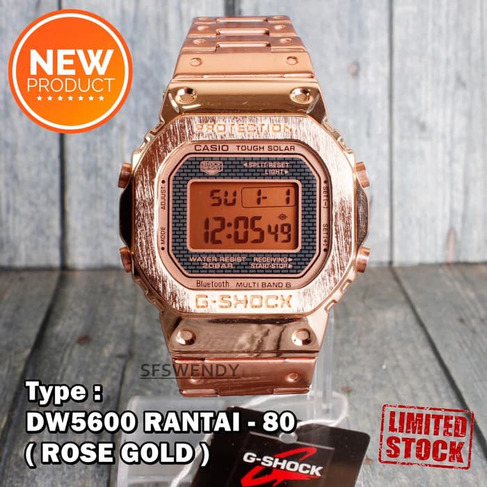 G Shock Rantai Stainless Steel Besi GMW-B5000 Jam tangan digital pria