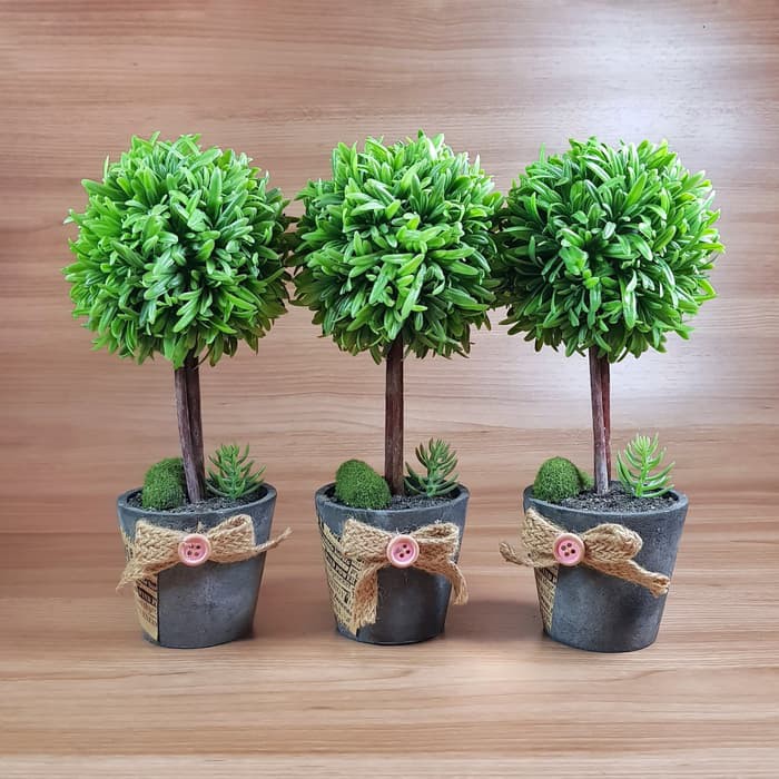 Pot | Pot Bunga Pohon Rumput Bulat