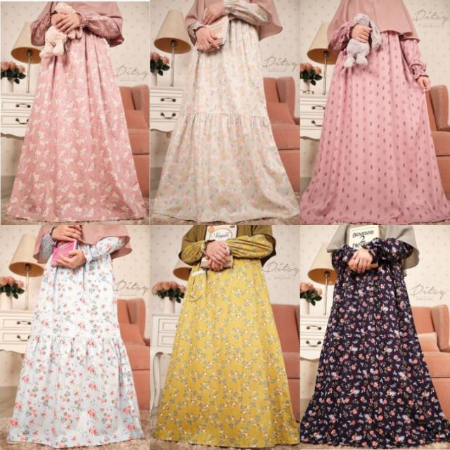 Gamis Daster Ori By Ditsy Non Ditsy Shopee Indonesia