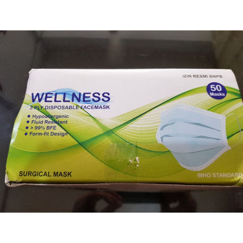 masker 3 ply wellness