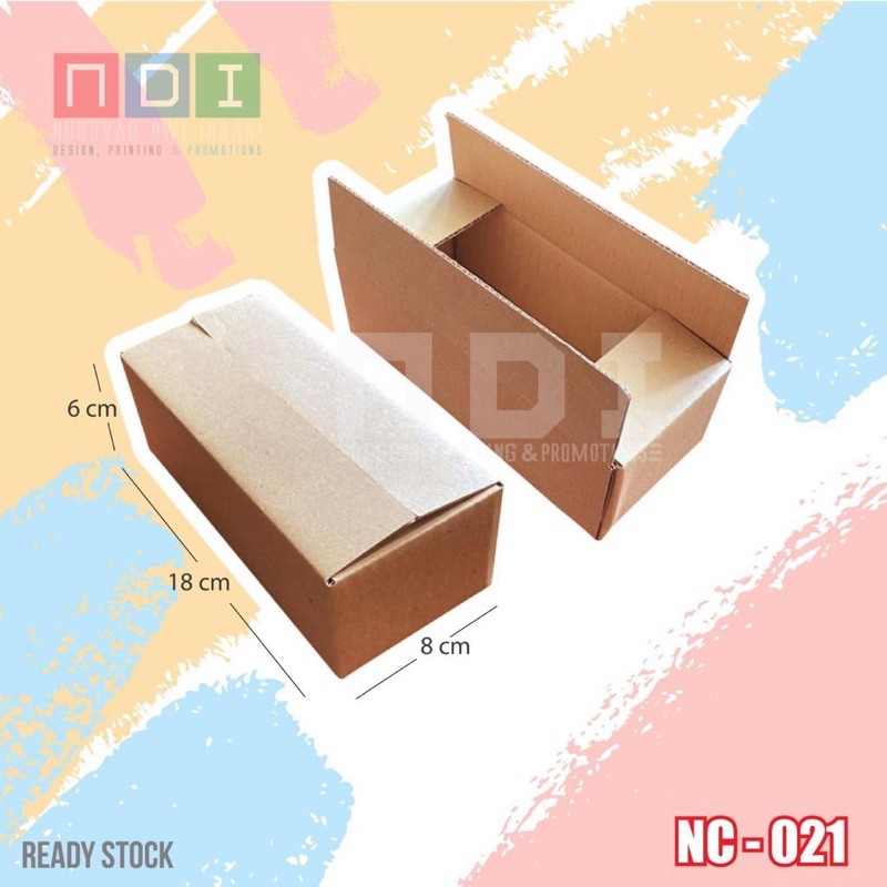 

DUS BOX BAHAN CORRUGATED 1 PAK (ISI 20pcs) Uk. 18x8x6cm
