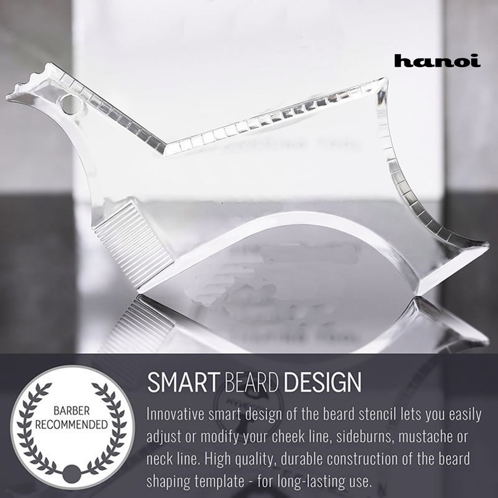 HQTM_Beard Shaping Template Stencil Comb Hair Shaper Men Shave Grooming Styling Tool