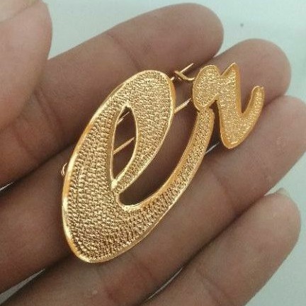 BROS INISIAL LAPIS EMAS / BROS TEMPAH NAMA / BROS UKIR NAMA / BROS CUSTOM NAMA