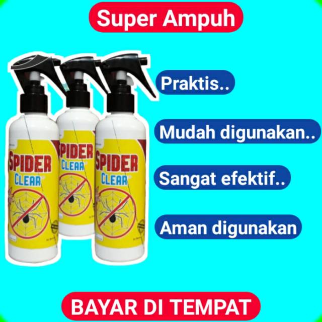 SPIDER CLEAR RACUN PEMBASMI LABALABA LABA LABA OBAT PEMBASMI SERANGGA PEBASMI KECOA,SEMUT AMPUH